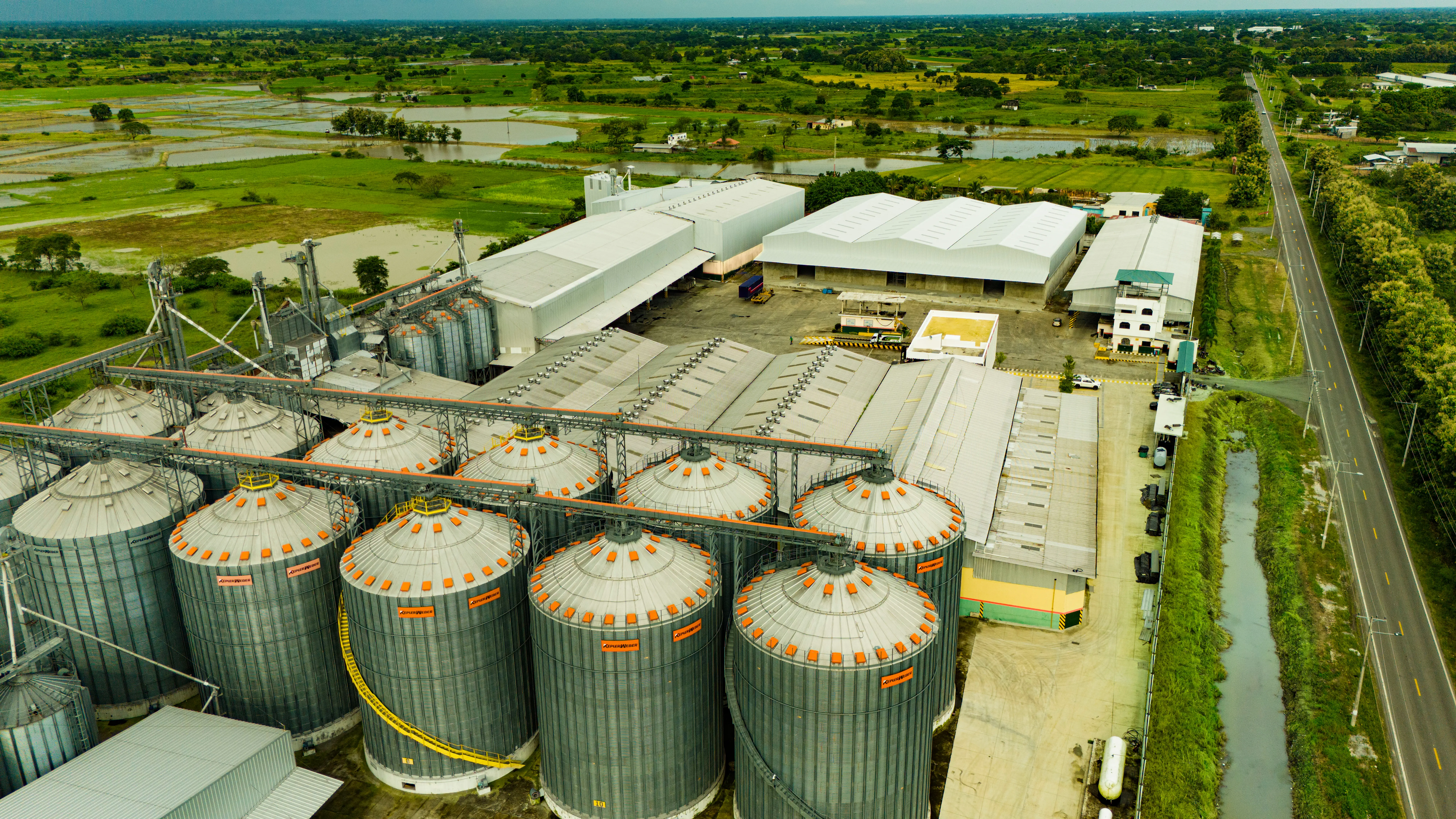 Producción de arroz ecuatoriano Agroindustria Santa Rosa
